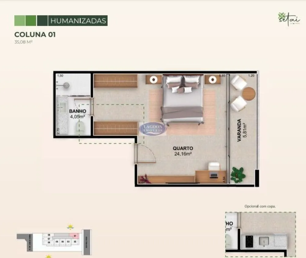 Apartamento, 1 quarto, 37 m² - Foto 42