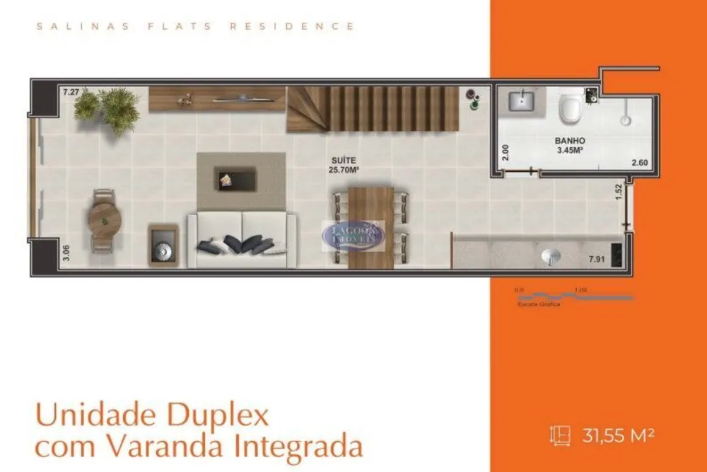 Flat/Apart Hotel, 1 quarto, 26 m² - Foto 14