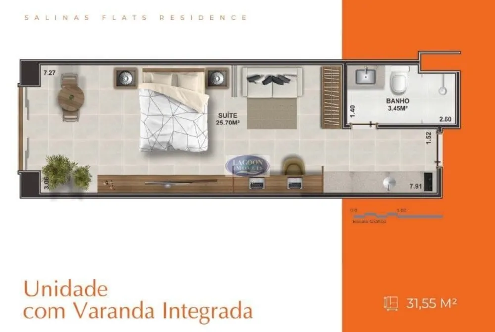 Flat/Apart Hotel, 1 quarto, 26 m² - Foto 31