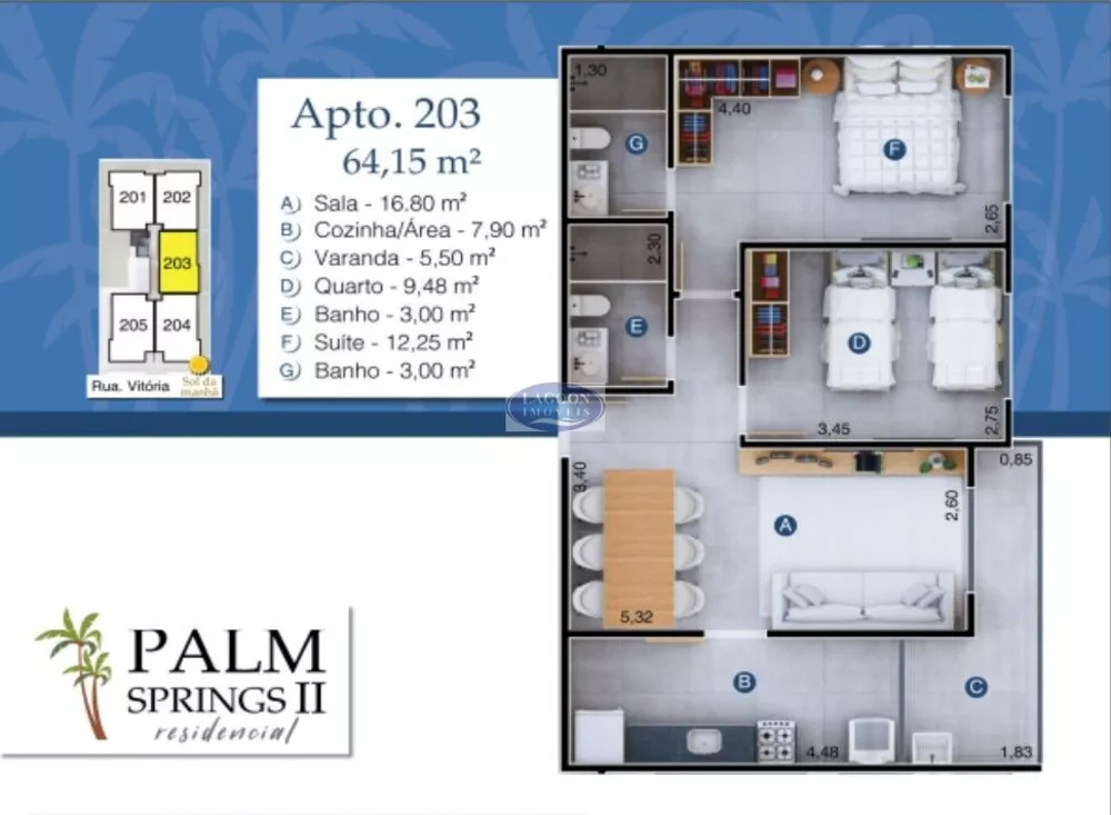 Apartamento, 2 quartos, 64 m² - Foto 2
