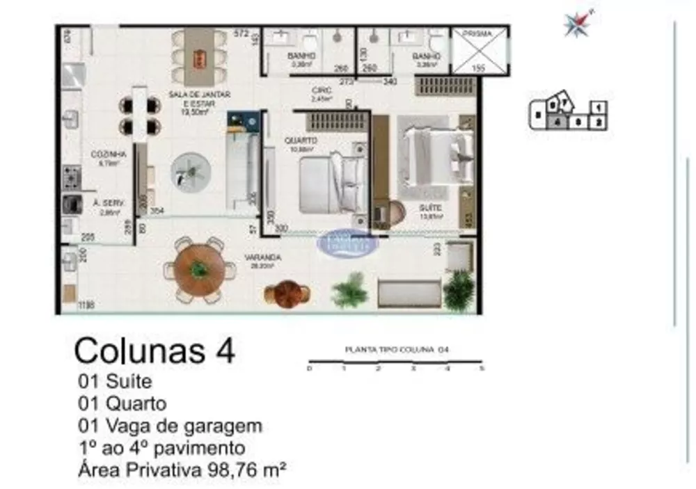 Apartamento, 2 quartos, 98 m² - Foto 3