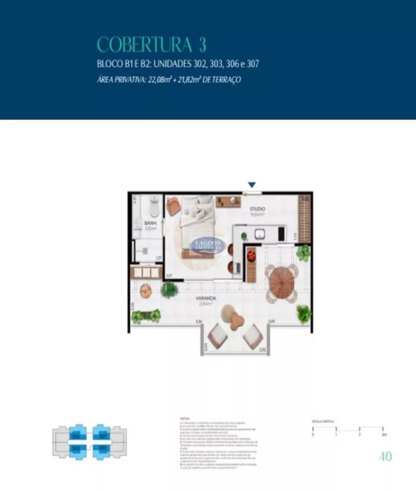 Cobertura, 1 quarto, 42 m² - Foto 14