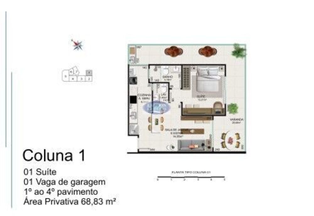 Apartamento, 1 quarto, 55 m² - Foto 21