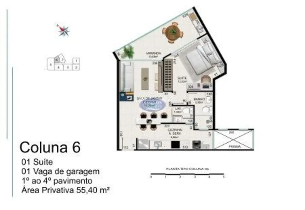 Apartamento, 1 quarto, 55 m² - Foto 14