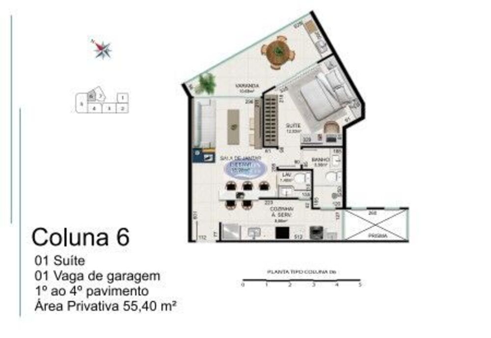 Apartamento, 1 quarto, 55 m² - Foto 14