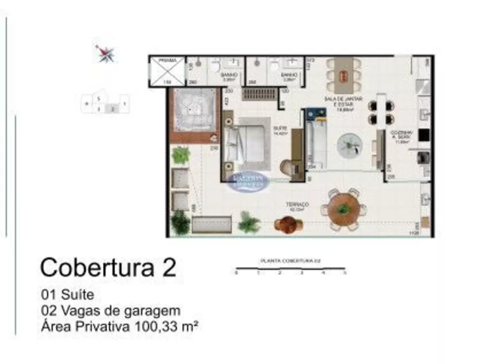 Cobertura, 1 quarto, 100 m² - Foto 17