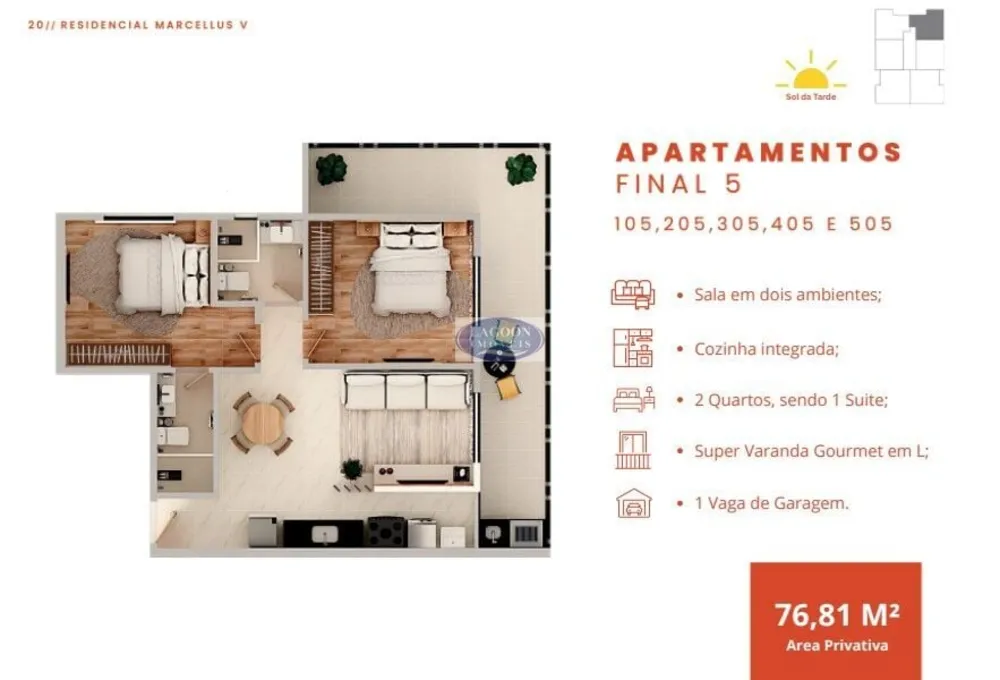 Apartamento, 2 quartos, 76 m² - Foto 8