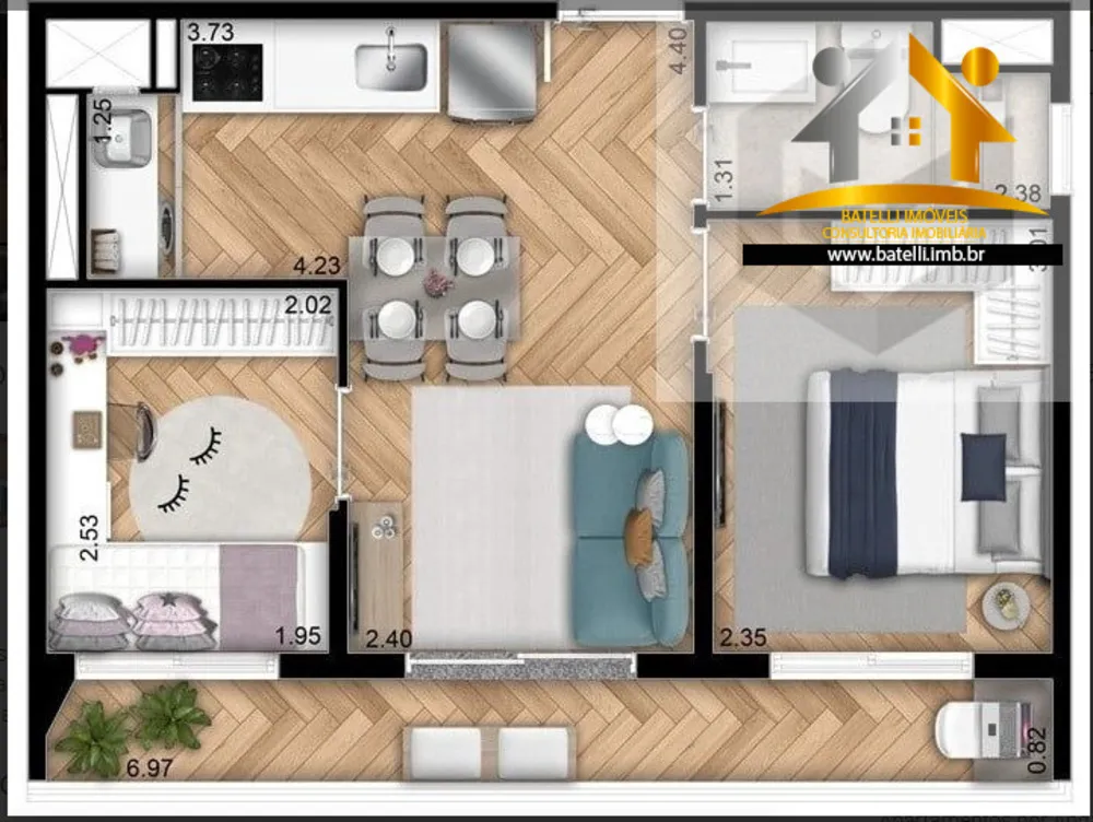 Apartamento, 2 quartos, 40 m² - Foto 2