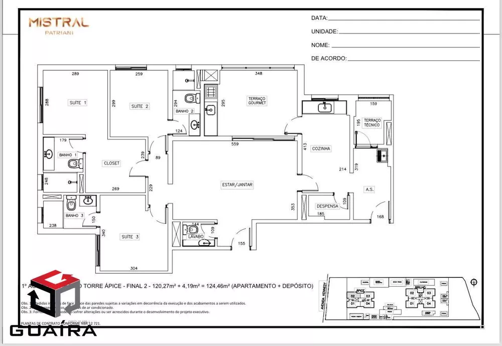 Apartamento à venda com 3 quartos, 124m² - Foto 6