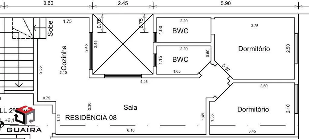 Apartamento à venda com 2 quartos, 47m² - Foto 2