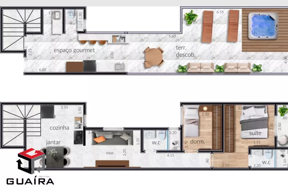 Apartamento à venda com 2 quartos, 55m² - Foto 6