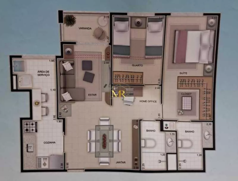 Apartamento, 2 quartos, 66 m² - Foto 1