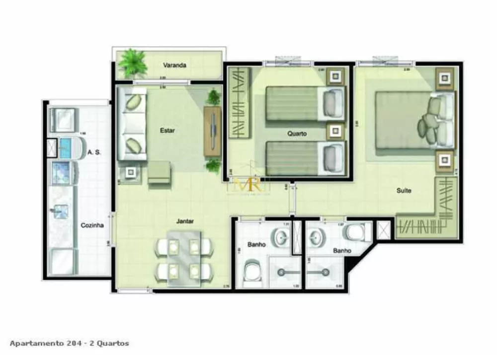 Apartamento, 2 quartos, 54 m² - Foto 9