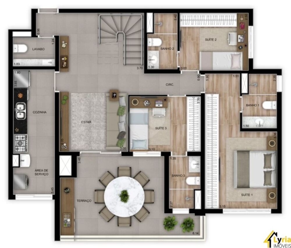 Apartamento, 3 quartos, 237 m² - Foto 6