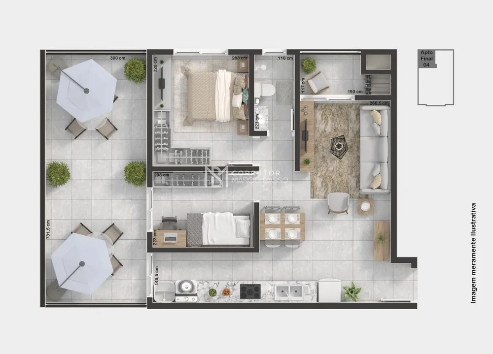 Apartamento, 2 quartos, 56 m² - Foto 4