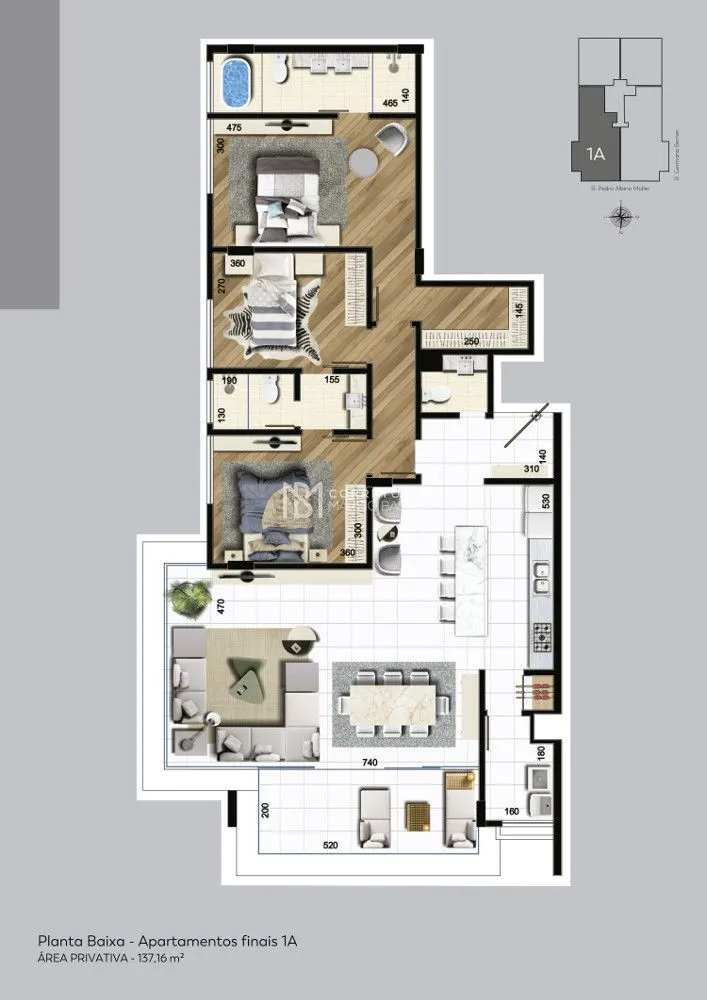 Apartamento, 3 quartos, 137 m² - Foto 2