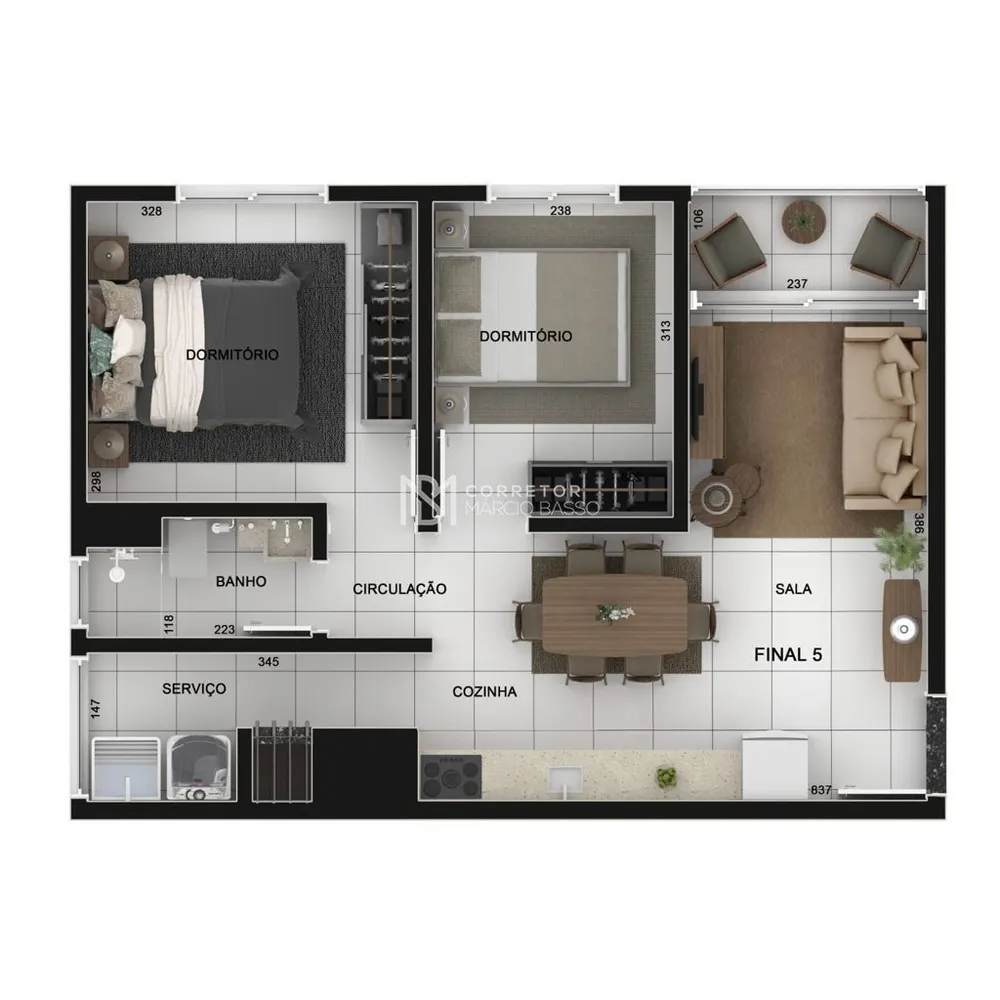 Apartamento, 2 quartos, 54 m² - Foto 4