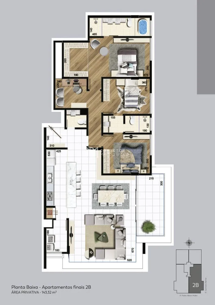Apartamento, 3 quartos, 143 m² - Foto 2