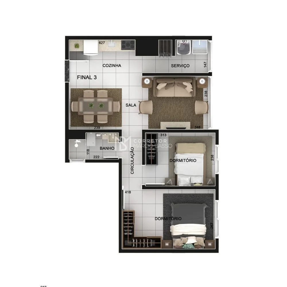 Apartamento, 2 quartos, 55 m² - Foto 4