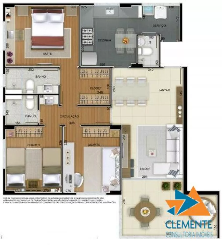 Apartamento à venda com 3 quartos, 94m² - Foto 3