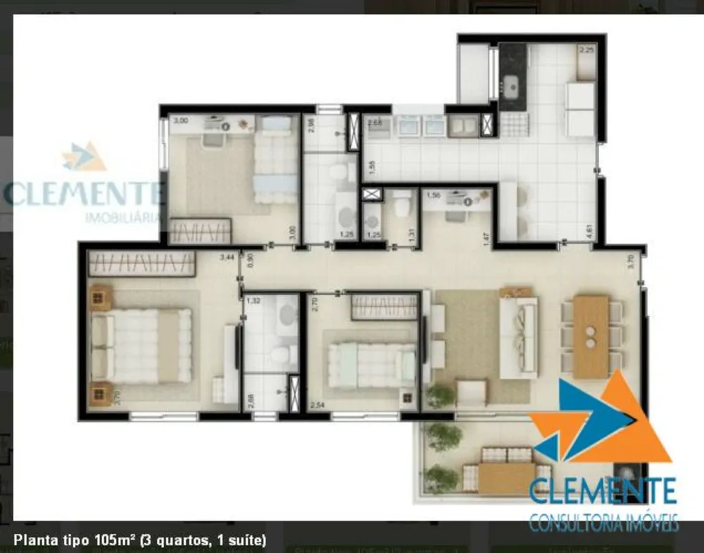 Apartamento, 3 quartos, 105 m² - Foto 10