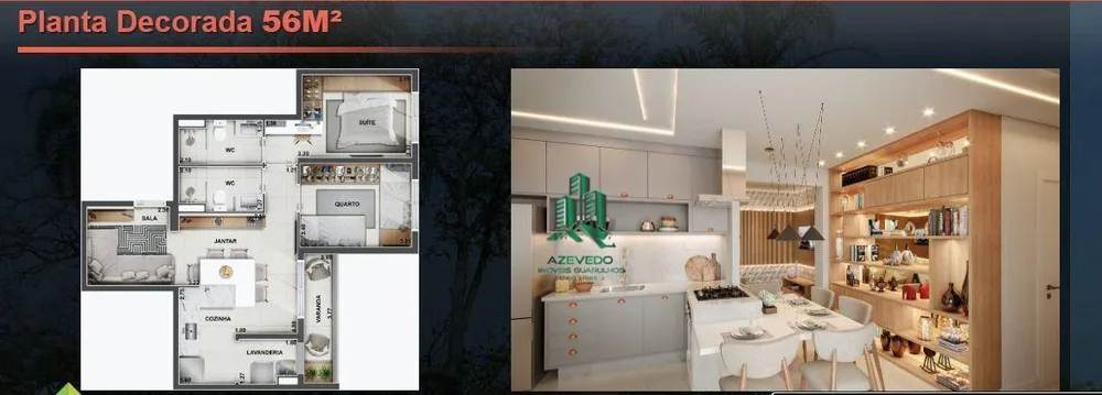 Apartamento, 2 quartos, 56 m² - Foto 2