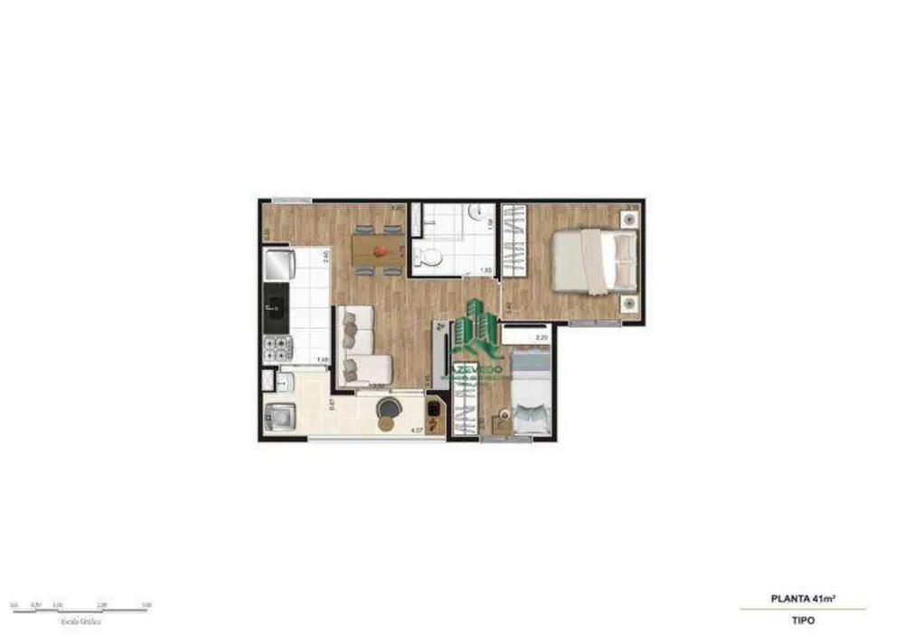 Apartamento, 2 quartos, 44 m² - Foto 15