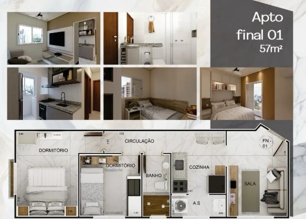 Apartamento, 2 quartos, 57 m² - Foto 4
