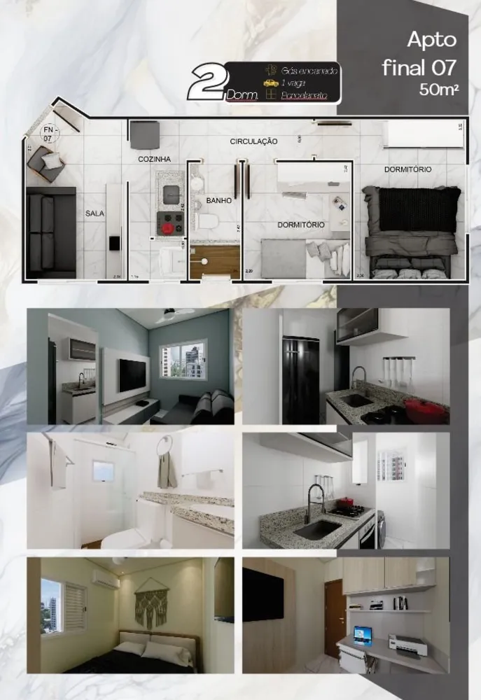Apartamento, 2 quartos, 57 m² - Foto 2