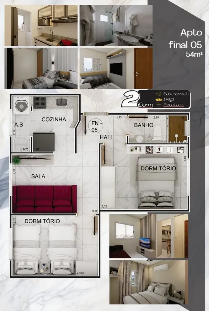 Apartamento, 2 quartos, 57 m² - Foto 6