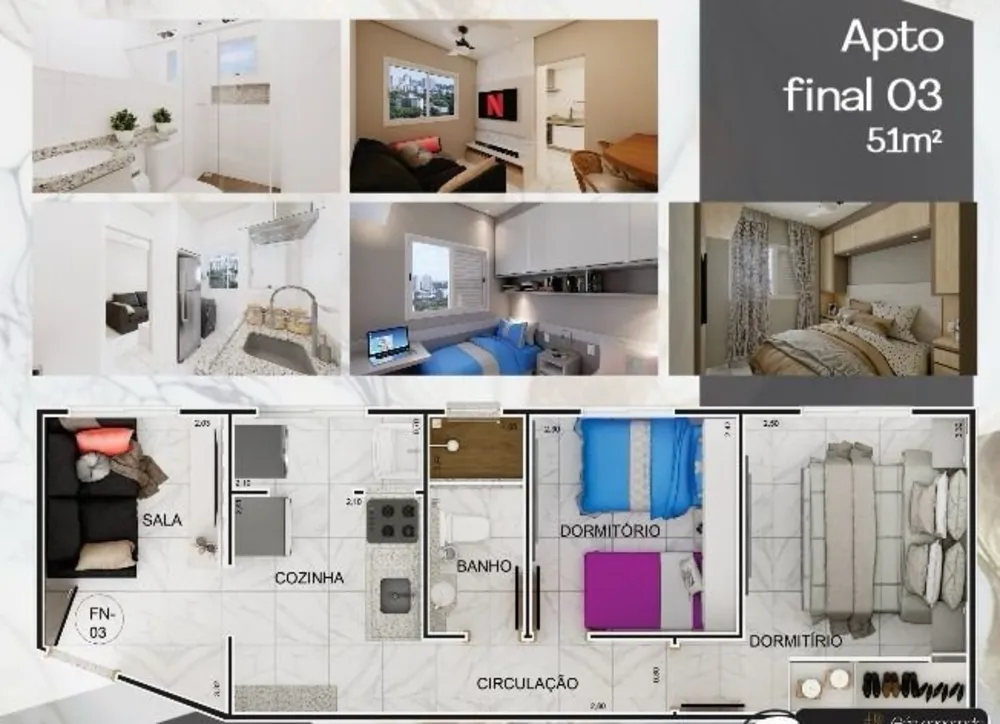 Apartamento, 2 quartos, 57 m² - Foto 5