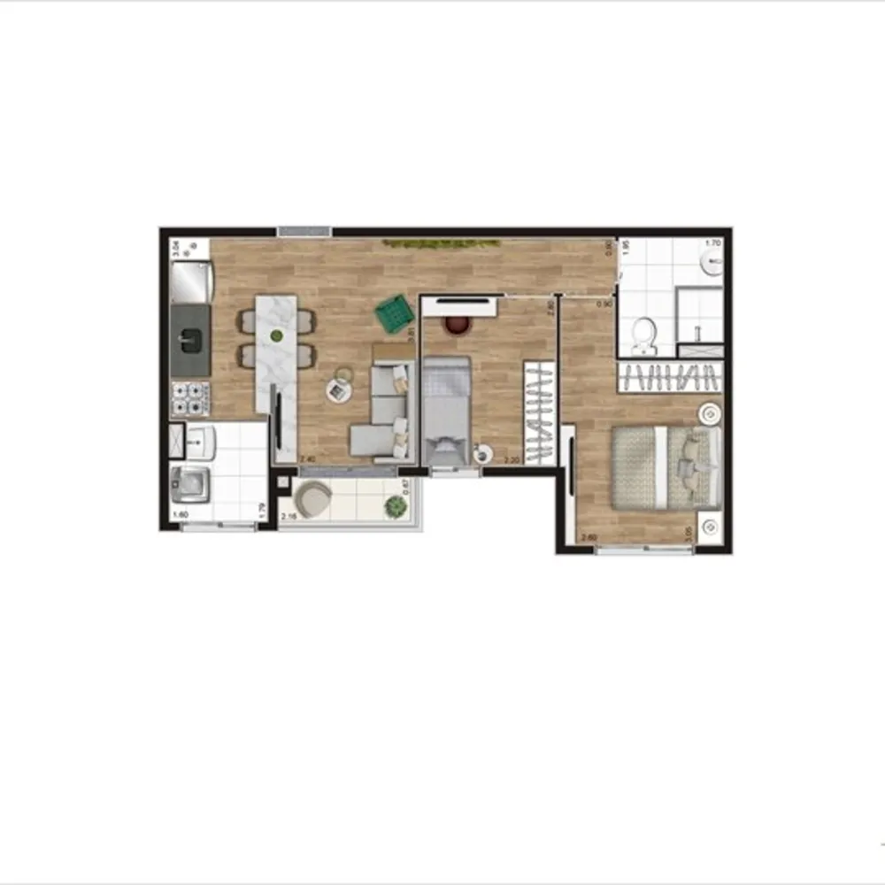 Apartamento, 1 quarto, 47 m² - Foto 6