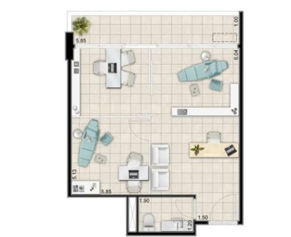 Sala-Conjunto, 44 m² - Foto 12