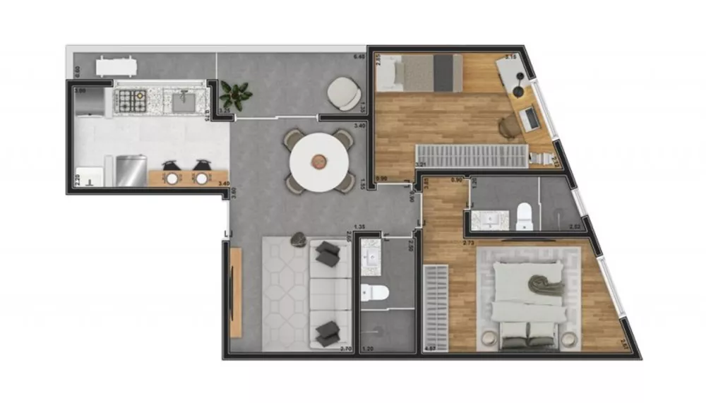 Apartamento à venda com 2 quartos, 70m² - Foto 1