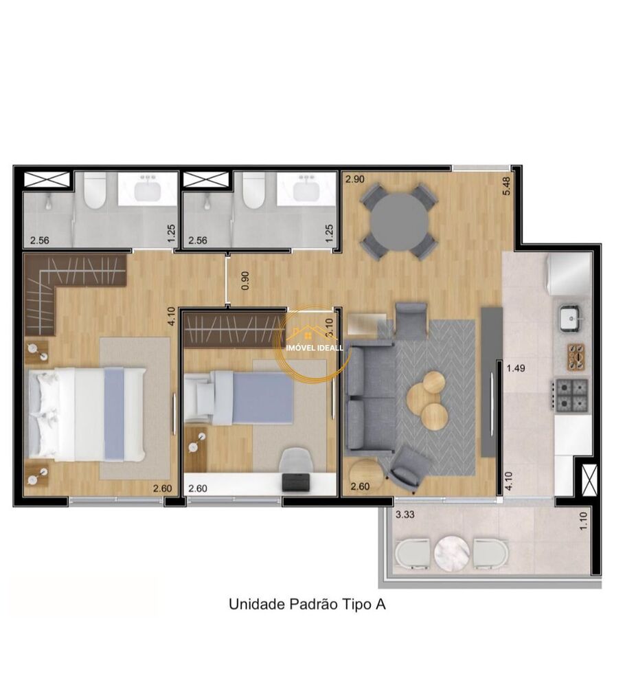 Apartamento, 2 quartos, 62 m² - Foto 2