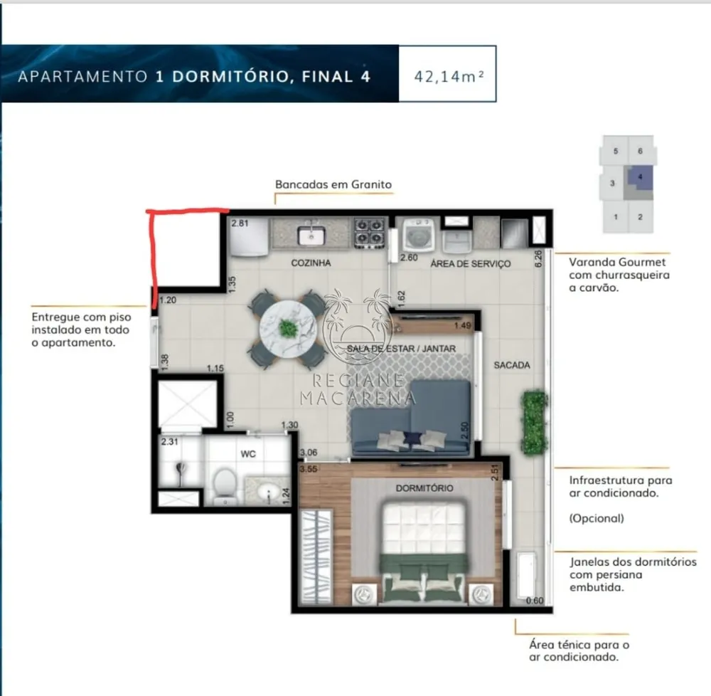 Apartamento, 1 quarto, 44 m² - Foto 12
