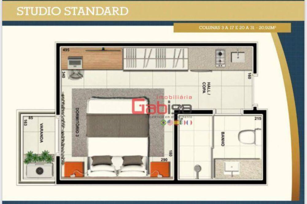 Apartamento, 1 quarto, 42 m² - Foto 8