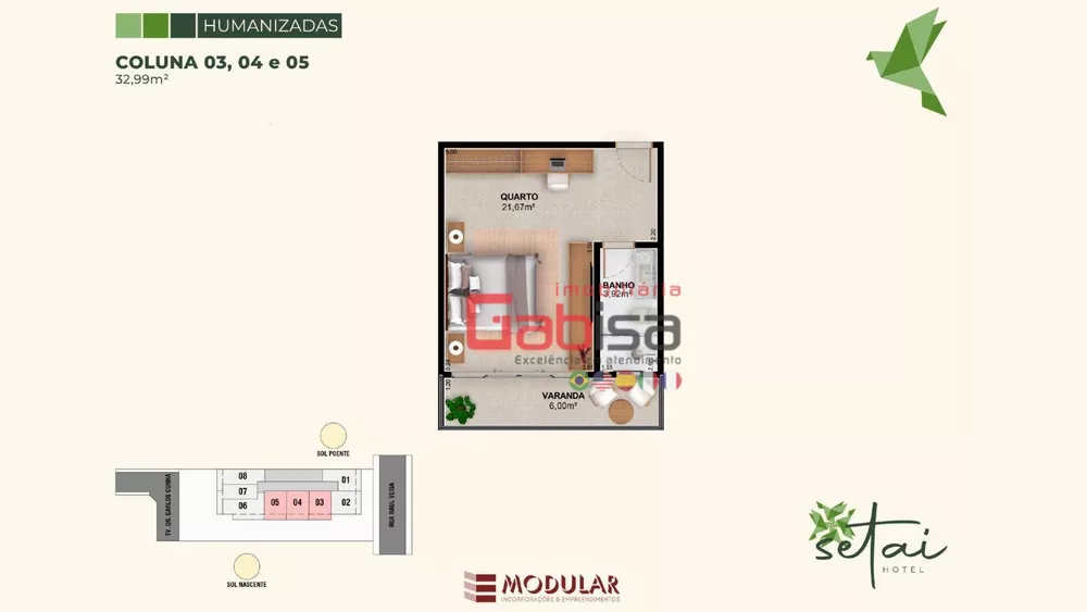 Flat/Apart Hotel, 1 quarto, 32 m² - Foto 8