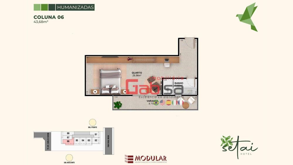 Flat/Apart Hotel, 1 quarto, 32 m² - Foto 9
