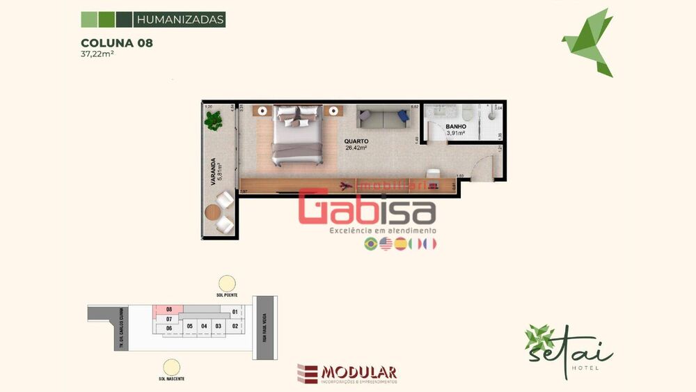 Flat/Apart Hotel, 1 quarto, 32 m² - Foto 11