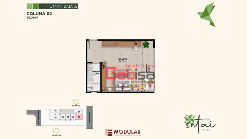Flat/Apart Hotel, 1 quarto, 32 m² - Foto 7