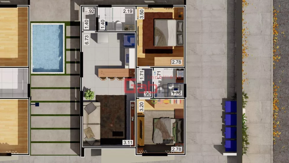 Casa, 2 quartos, 53 m² - Foto 4