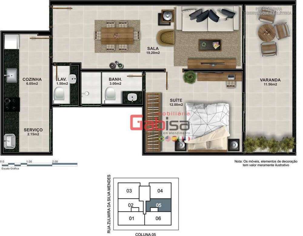 Apartamento, 1 quarto, 60 m² - Foto 2