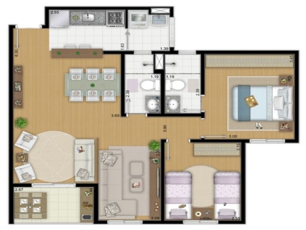 Apartamento, 2 quartos, 49 m² - Foto 4