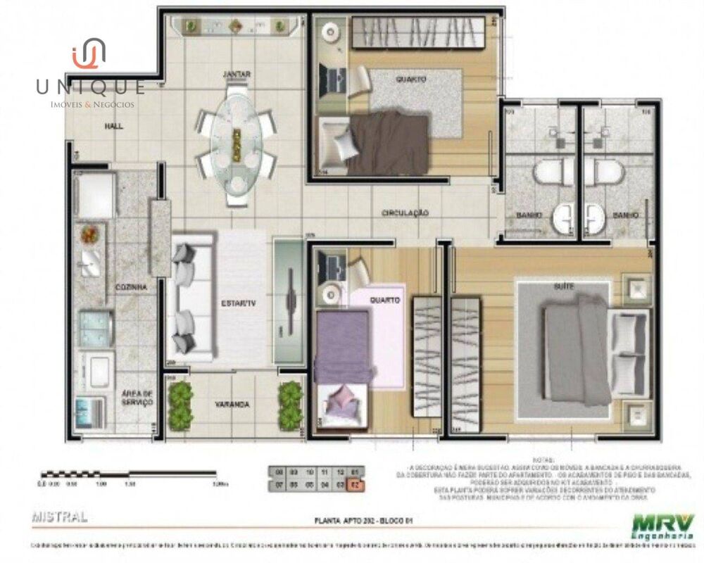 Apartamento à venda com 3 quartos, 56m² - Foto 19