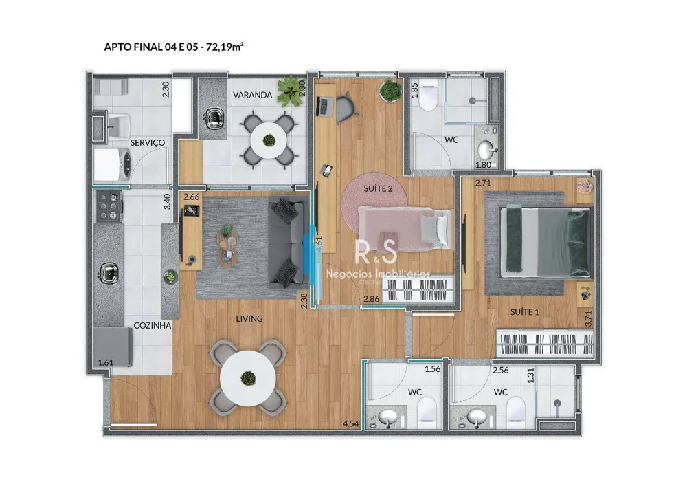 Apartamento, 2 quartos, 88 m² - Foto 2