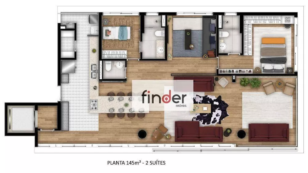Apartamento, 2 quartos, 145 m² - Foto 9