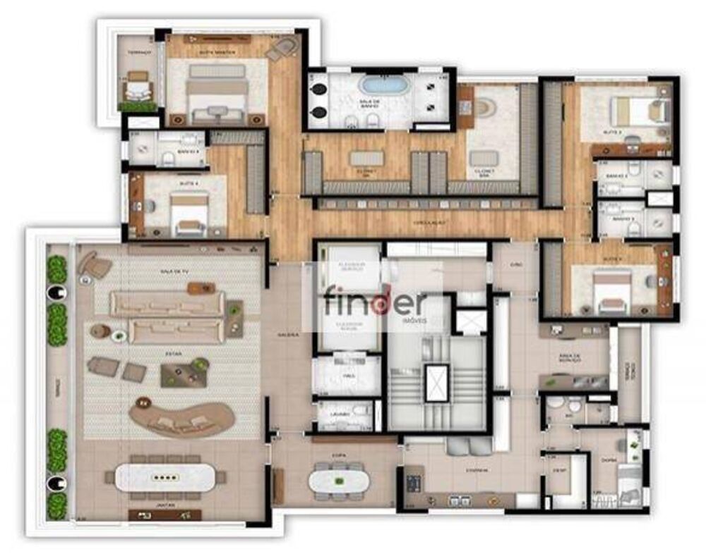 Apartamento, 4 quartos, 355 m² - Foto 1