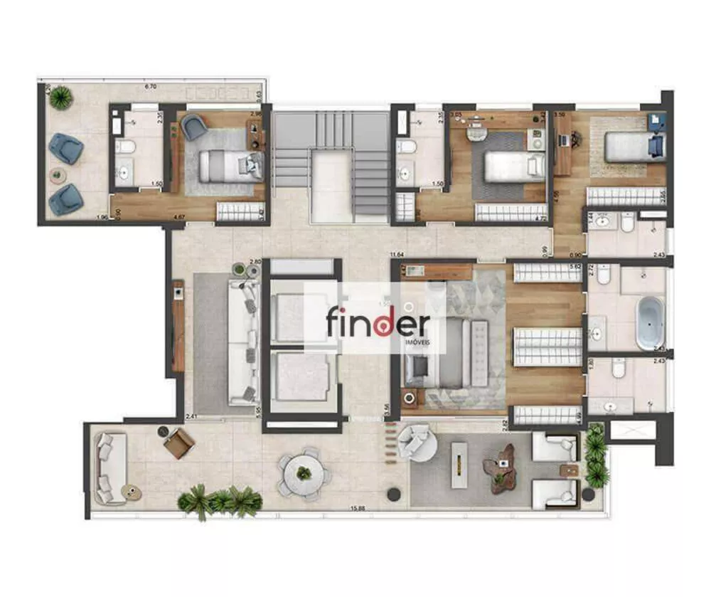 Apartamento, 4 quartos, 288 m² - Foto 7