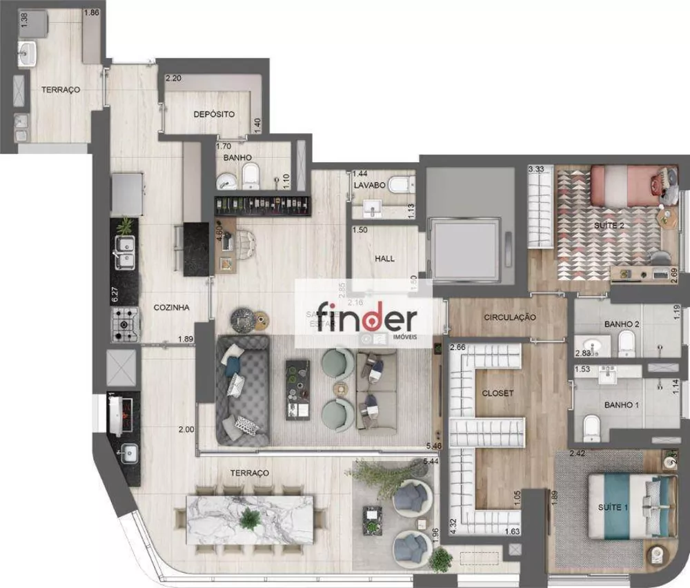 Apartamento, 3 quartos, 196 m² - Foto 42
